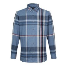 [DAKS] 노케어 미듐체크 캐주얼 블루 기모셔츠 레귤러핏