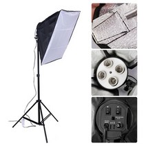 야외 스튜디오 촬영 지속광 조명 4구 사진 영상 방송 유튜브 크리에이터 상품, 4구(전구4개포함)