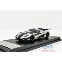 코닉세그 1:64 사이즈 다이캐스트 화이트 실버 모형 자동차 수집가 다이캐스트, 은