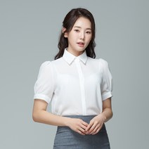 스무날 쉬폰카라반팔블라우스(화이트)