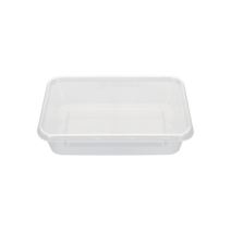 GADA PACK 다회용 사각내열 도시락용기 B-500 투명 50개, 1개