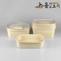 [용기는요기] 크라프트 사각용기 500ml 650ml 750ml 1000ml 덮밥 샐러드 스파게티 배달용기 포장용기 (300개), 크라프트 사각용기_1000ml (300개), 300개, 1개