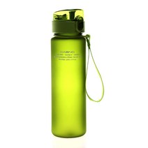 휴대용 400ml 프로스트 물병 누출 방지 플립 탑 스포츠 물병 피트니스 학교 사무실 야외 활동 드링크웨어 BPA 무료, 녹색