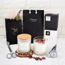 캔들이케아 이필모 향초만들기 9oz DIY 소이캔들세트, 9oz 불투명 + 07.K_화이트 자스민&민트