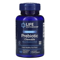 Life Extension 라이프 익스텐션 츄어블 프리바이오틱스 내추럴 스트로베리 FLORASSIST Prebiotic 60정