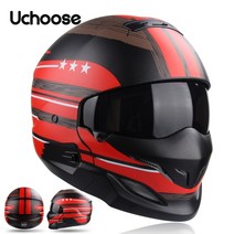 반모핼맷 핼맷 2021 다목적 조합 헬멧 레트로 헬멧 오토바이 cascos moto 기관차 성격 하프 프레데터 헬멧, b3, xxl