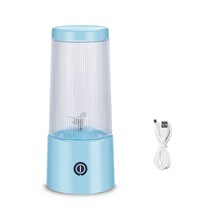착즙기 미니 쥬서기 믹서기 녹즙기 350Ml 휴대용 전기 과즙 믹서기 4 블레이드 Usb 미니 과일 추출기 주스, 02 파란