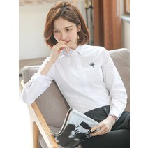 화이트 셔츠 여 긴팔 봄가을 자수 여성셔츠 블라우스 캐쥬얼셔츠 여자봄