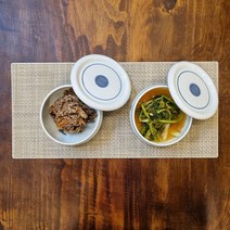 백자 수복 도자기 뚜껑 찬통 반찬용기, 3호, 1개