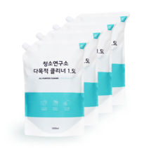 청소연구소 다목적 클리너 리필 1.5L, 4개