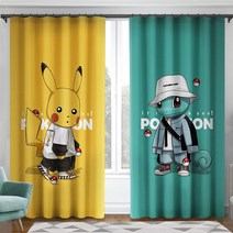 포켓몬 홈인테리어 피카츄 포켓몬스터 커튼 가리개커튼 블라인드