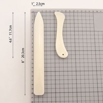 초대장 카드 DIY 스크랩북 수제 카드 도구 플라스틱 초대장 주름 칼 스크래치 나이프 종이 접기 2 개묶음, 01 WHITE