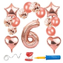 기념일 풍선세트 숫자(대형) 결혼 1주년 커플 기념일 풍선 아기 100일 백일 돌 부모님 회갑 칠순 팔순 구순 이벤트 파티용품 장식소품 양면테잎 손펌프 포함, 6