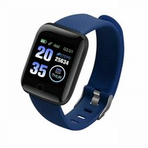 스마트 팔찌 심장 박동 모니터링 정보 동기화 알림 스포츠 남성 여성 워치 Smartwatch Mujer, Blue