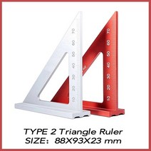 공구 MAKLE 45도 90도 삼각형 눈금자 목공 통치자 광장 레이아웃 마이 터 측정 도구, [02] TYPE 2