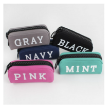 톡톡팬시 빅지퍼 컬러 필통, 블랙, 10개