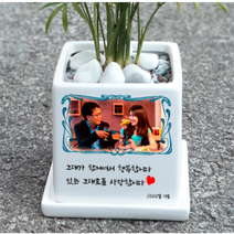꽃을담은사진 청화 액자 포토 메시지 화분, 5
