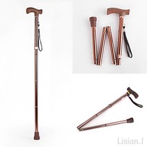 리시안제이 4단 접이식 지팡이 길이조절 접이식지팡이 어르신지팡이