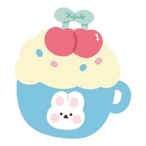 만화 지역 양탄자 현관 매트 부드러운 고무 백업 소녀 방 놀이방 부엌, 폴리에스터, 체리 버니