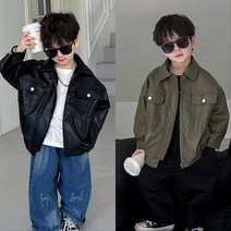 가을신상 남아 포켓 레더 라이더자켓 / 끌레르키즈