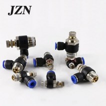 정유량밸브 교환기 밴드 유공관 (5 PCS ) SC 스로틀 속도 제어 밸브 빠른 삽입 공압 피팅 SL4-M5/6-01/8-02/10-03/12-04, SL6-M5