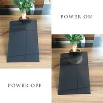 필름히터 SUNICE전환 가능한 전기 화이트블랙그레이 불투명 접착제 PDLC 스마트 필름 창 도어 샘플 후면 프, 01 Black_03 20cmX15cm