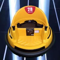 에어범퍼카 360도회전 전동차 원격조종 자동차 선물 붕붕카, 엘로우 + 듀얼