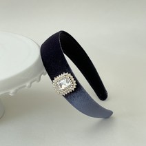 (국내제작) 리엔크 블링 빅큐빅 벨벳 헤어밴드