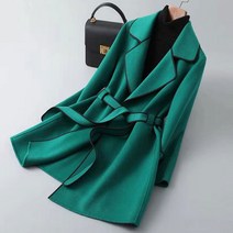 이승창 추동 빈티지 칼라 싱글 박시 양면 캐시미어 코트 하프 모직 코트