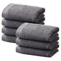 소프트터치 헤링본 호텔수건 200g 40수 코마사, 차콜그레이, 7개