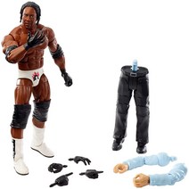 WWE Booker T 엘리트 컬렉션 레슬매니아 19 액션 피규어 디럭스 관절 실물 같은 디테일 정통 링 기어 교체 가능한 손 및 액세서리