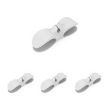 엠파인 가전제품 책상 케이블 선 정리 전선 고정클립 4개 세트, 화이트