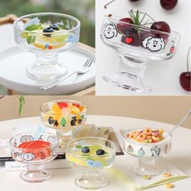 로마네 그릭 요거트볼 아이스크림볼 빙수 화채 그릇 유리볼 189ml, 디저트볼 랑이