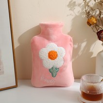 도림 플라워 보온 물주머니 찜질팩 핫팩, 핑크 2L