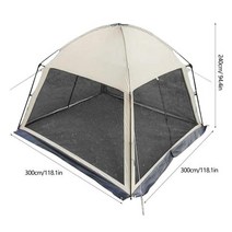 돔하우스 글램핑 캠핑 비닐하우스 쉘터 이글루 돔텐트 휴대용 스크린 캐노피 팝업 하우스 텐트 그물망 포함 야외 피크닉 정자 명, 1.Beige