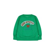 [타이니코튼] [TINYCOTTONS] 키즈 밴딩 배색 디테일 애플 모티프 스웨트셔츠 맨투