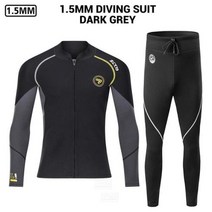 해녀복 해남복 스쿠버 다이빙 슈트 잠수복 네오프렌 수중 카이트 스피어피싱 자켓 바지, MT201 GY Wetsuit Men+M 52-60KG