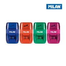 MILAN 밀란 컴팩트 연필깎이+지우개[NEW], 주황, 1개