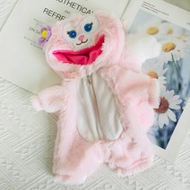 PKTOYS 귀여운 만들기인형 옷 토끼/곰돌이/강아지/오리/곰 인형 치마 크리스마스 선물, 벨 점프 수트 30cm, 30cm 인형에 적합