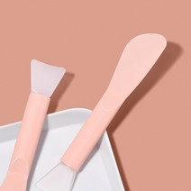 실리콘 팩붓 팩브러쉬 모델링팩 도구 스파츌라, 핑크