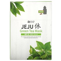 SNP Jeju Green Tea Beauty Mask 10 Sheets 0.74 fl oz (22 ml) Each