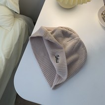 가을과 겨울 녹색 모직 모자 여성 조수 브랜드 힙합 큰 머리 둘레 니트 모자 얼굴 작은 멜론 피부 차가운 모자