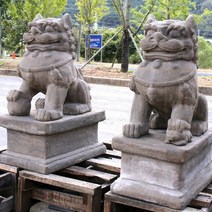 해태상 야외 조형물 조각상 인테리어 장식품 한쌍 (58cm)