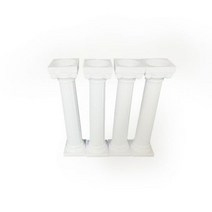 케이크 스탠드 4pcs 125mm 다층 로마 열 지지 장식 기둥 웨딩 브래킷 막대, WHITE, WHITE