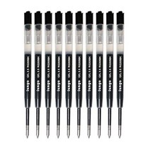 kumiJP iungo 호환 PARKER 볼펜 교체 코어 제트 스트림 펠리컨 겔 잉크 파커 G2 리필(검정 0.5mm 10개들, 1세트, One color