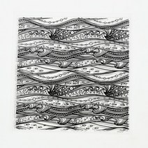 폴리머 클레이용 꽃 질감 시트 DIY 보석 인상용 엠보싱 매트 모델링 도자기 전사 고무 스탬프 공예용, 14.WAVE FISH