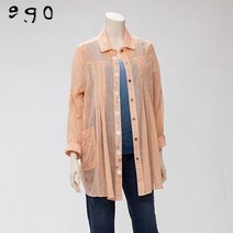 에고 포켓 디테일 씨스루 린넨 블라우스 ETBBL406