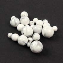 원석 비즈 백송석, 4mm