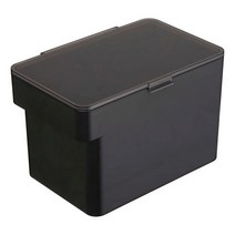 YAMAZAKI Home Tower 밀폐 반려동물 사료 보관 용기 - 투명 뚜껑과 손잡이가 있는 고양이 및 개 홀더 통 미디엄 폴리프로필렌 3.6kg(8파운드) 1.6L(1.6갤, Extra Large, Black