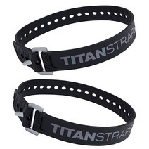 TitanStraps Titan 산업용 스트랩 - 화물 자전거 정원 호스 목재 작업 프로젝트를 고정하기 위한 안전 세트 31.8kg(70파운드) 하중 63.5cm(25인치), 20 Length / 2-Pack